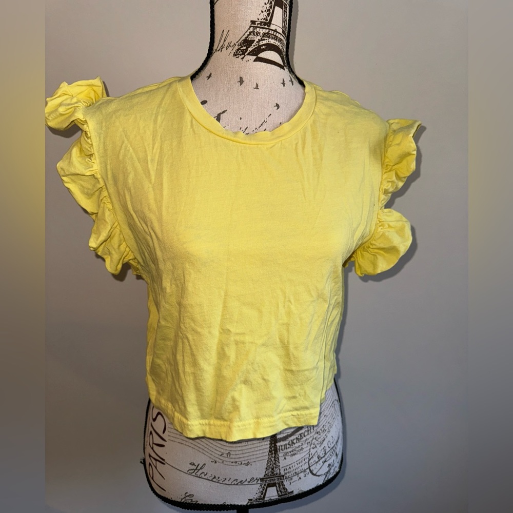 Zara - Frill Yellow Top